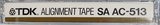 Compact Cassette TDK SA "Alignment tape AC-513" Service Cassette 1985 North America