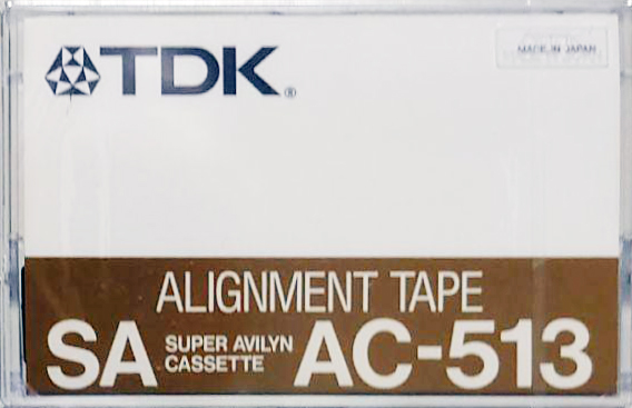 Compact Cassette TDK SA "Alignment tape AC-513" Service Cassette 1985 North America