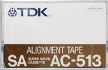 Compact Cassette TDK SA "Alignment tape AC-513" Service Cassette 1985 North America