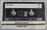 Compact Cassette TDK SA "Alignment tape AC-513" Service Cassette 1985 North America