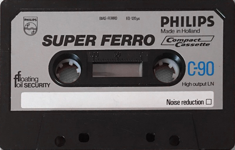 Compact Cassette Philips Super Ferro 90 Type I Normal 1978 Europe