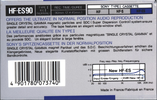 Compact Cassette Sony HF-ES 90 "HF-ES 90A" Type I Normal 1988 Europe