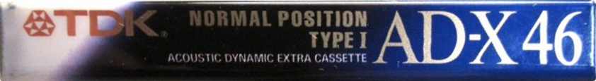 Compact Cassette TDK AD-X 46 "AD-X46A" Type I Normal 1992 Japan