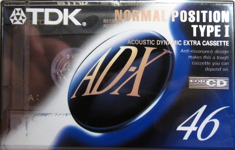 Compact Cassette TDK AD-X 46 "AD-X46A" Type I Normal 1992 Japan