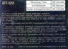 Digital Audio Tape Aiwa 120 "DT" Type IV Metal 1987 Europe
