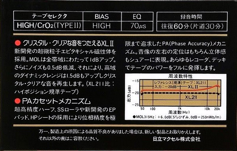 Compact Cassette: Maxell / Hitachi Maxell - XLII 90