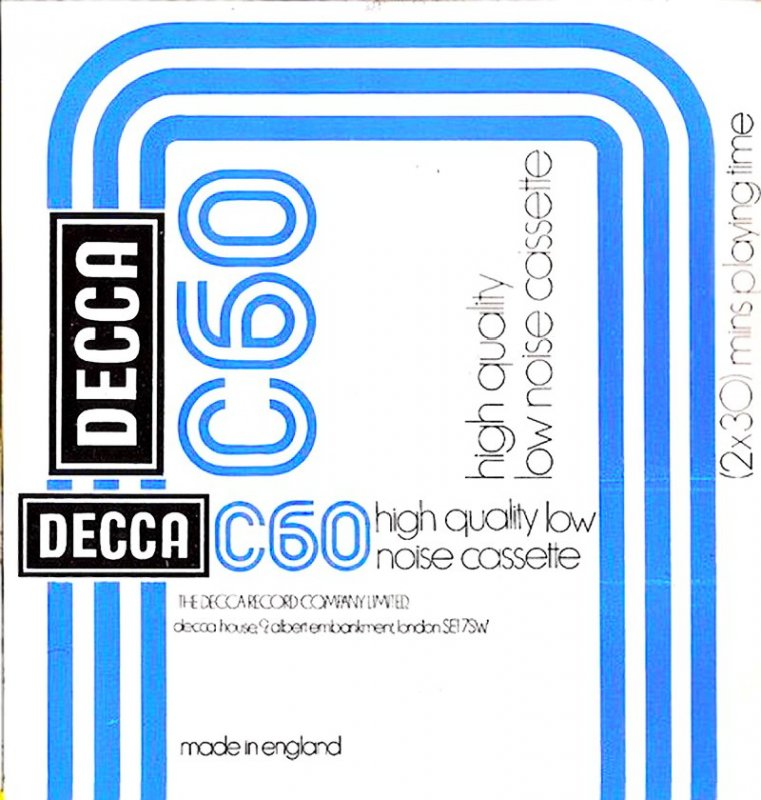 Compact Cassette DECCA 60 Type I Normal England