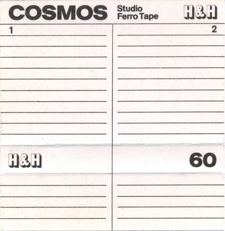 Compact Cassette H&H Cosmos 60 Type I Normal 1977 Germany