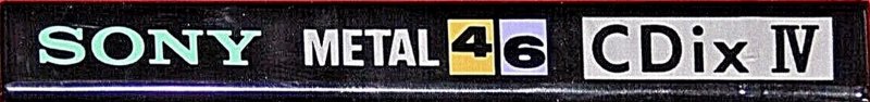 Compact Cassette Sony CDix IV 46 "C-46CDX4" Type IV Metal 1991 Japan