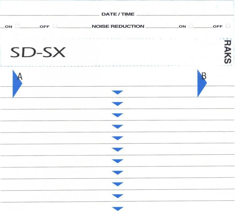 Compact Cassette: RAKS  - SD-SX 90