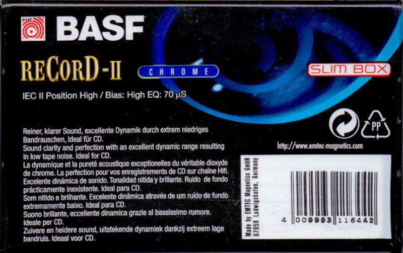 Compact Cassette: EMTEC BASF - Record II 74