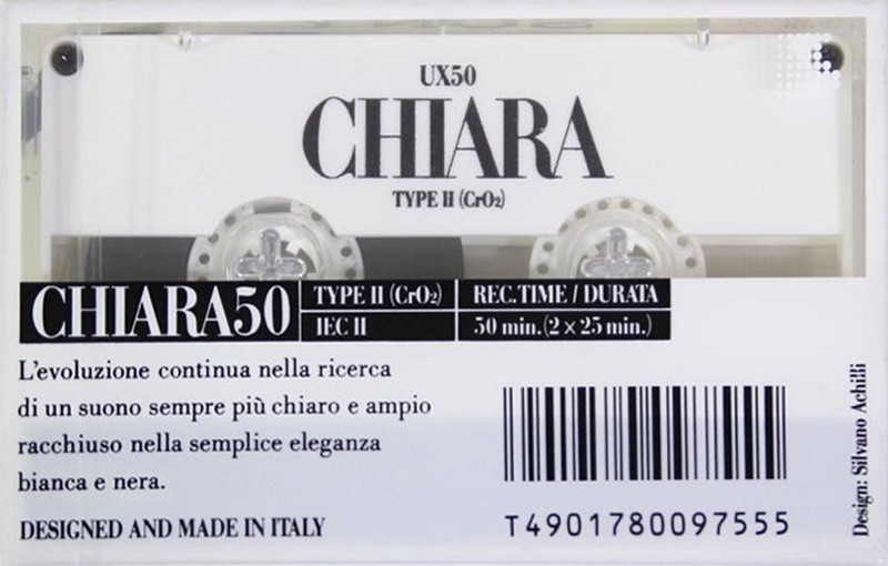 Compact Cassette Sony UX 50 "Chiara White" Type II Chrome 1988 Europe