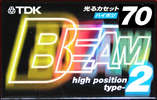 Compact Cassette TDK Beam 2 70 "BM2-70S" Type II Chrome 1999 Japan
