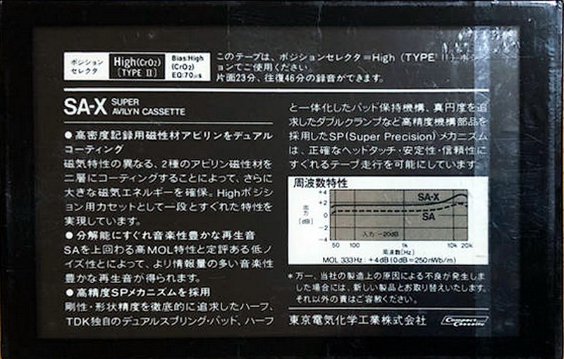 Compact Cassette: TDK  - SA-X 46