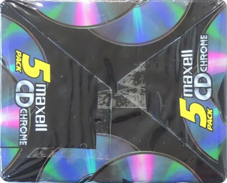 5 pack Maxell CD chrome 90 Type II Chrome 1998 Europe