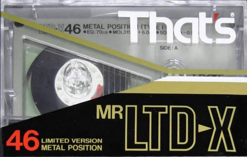 Compact Cassette Thats MR LTD-X 46 Type IV Metal 1986 Japan