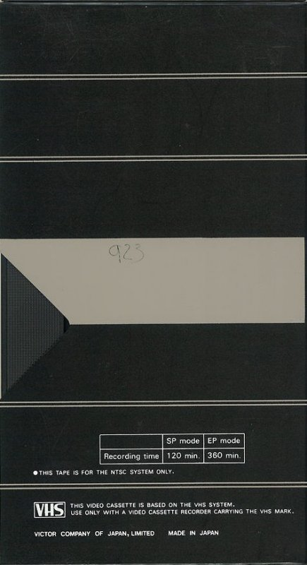 VHS, Video Home System JVC Professional 120 Type I Normal USA