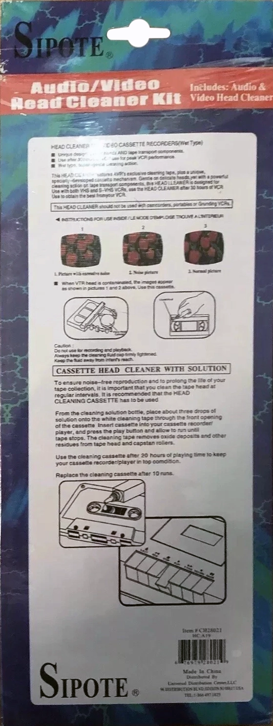 Blister Sipote Cleaning Cassette USA