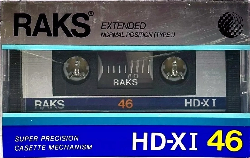 Compact Cassette RAKS HD-XI 46 Type I Normal 1988 Europe