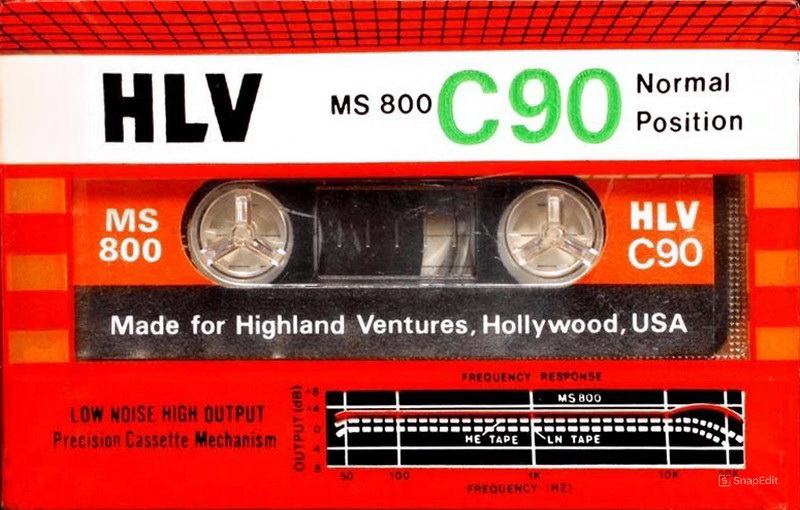 Compact Cassette HLV 90 "MS 800" Type I Normal 1988 USA