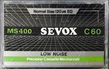 Compact Cassette Sevox 60 "MS 400" Type I Normal 1984 Hong Kong