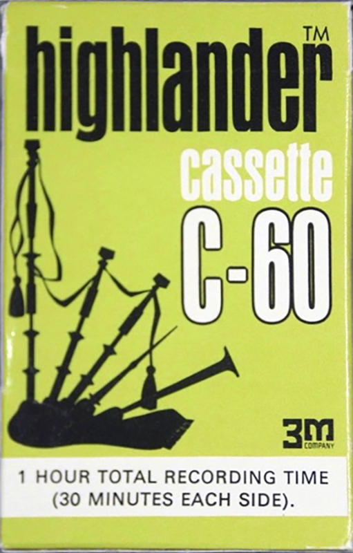 Compact Cassette 3M Highlander 60 Type I Normal 1973 USA