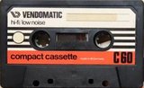 Compact Cassette Vendomatic 60 "Hi-Fi / Low Noise" Type I Normal 1978 Netherlands