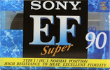 Compact Cassette Sony Super EF 90 Type I Normal 1995 Europe
