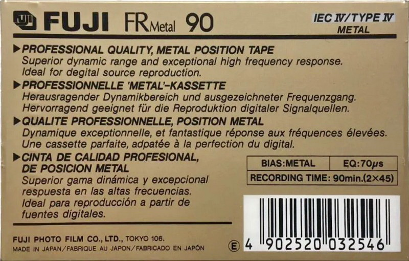 Compact Cassette: FUJI Fuji - FR Metal 90