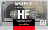 Compact Cassette Sony HF 60 Type I Normal 1988 USA