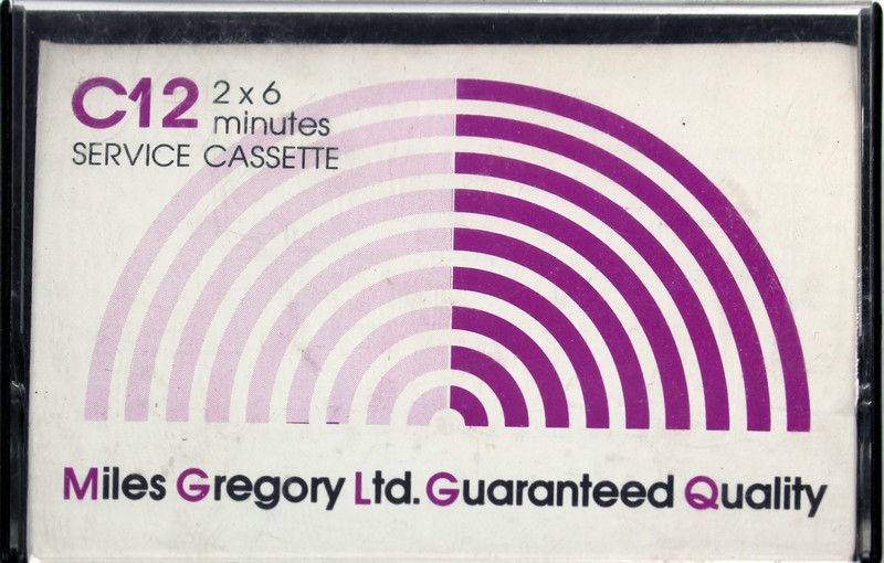 Compact Cassette Miles Gregory LTD. 12 "C12" Service Cassette UK