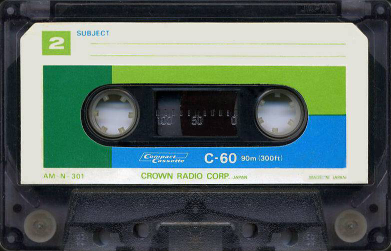 Compact Cassette Crown / Crown Radio Corporation 60 "AM N 301" Demonstration Tape 1978 Japan