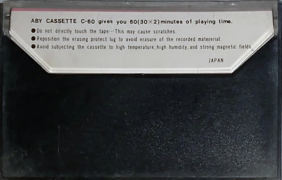 Compact Cassette ABY 60 Type I Normal Unknown Country