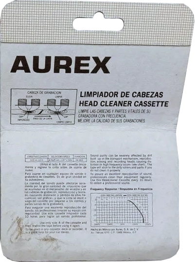 Blister Aurex 220 Cleaning Cassette 1980 Latin America