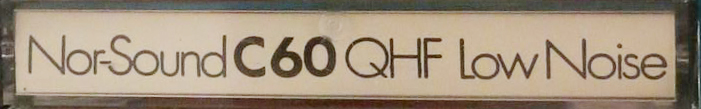 Compact Cassette Nor-Sound 60 Type I Normal Sweden