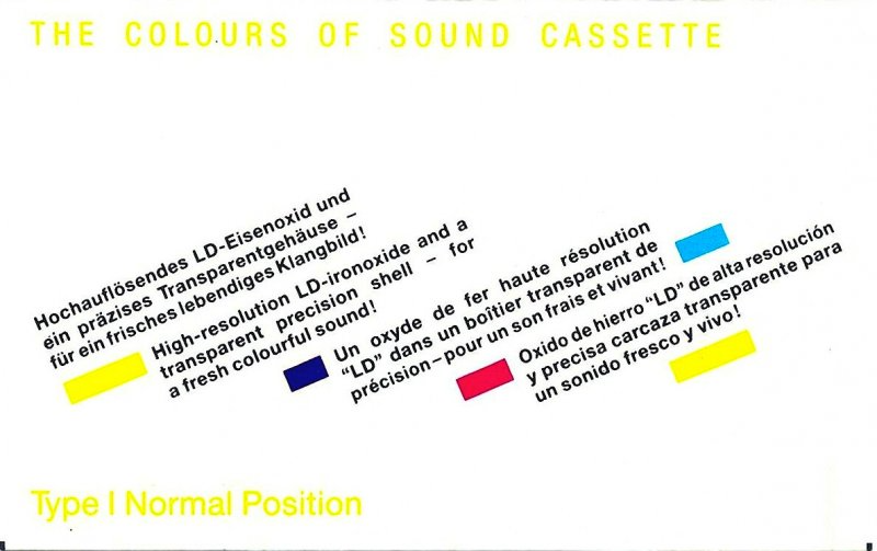 Compact Cassette BASF The Colours Of Sound 90 Type I Normal 1989 Europe