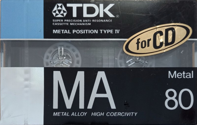 Compact Cassette TDK MA 80 "MA-80G" Type IV Metal 1987 Japan