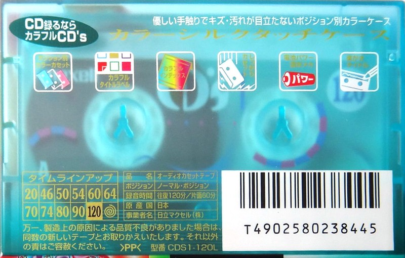 Compact Cassette Maxell CD`s I / CD`s 1 120 "CDS1-120L" Type I Normal 1997 Japan