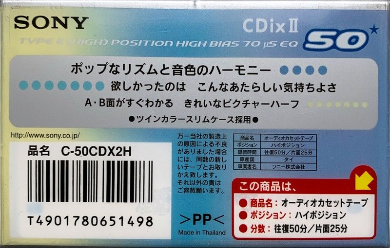 Compact Cassette: Sony  - CDix II 50