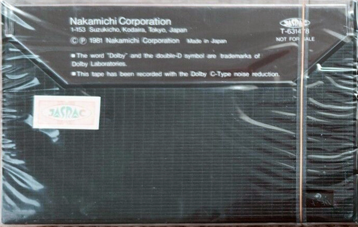 Compact Cassette Nakamichi "Jazz Fusion DM-001" Demonstration Tape 1981 Japan