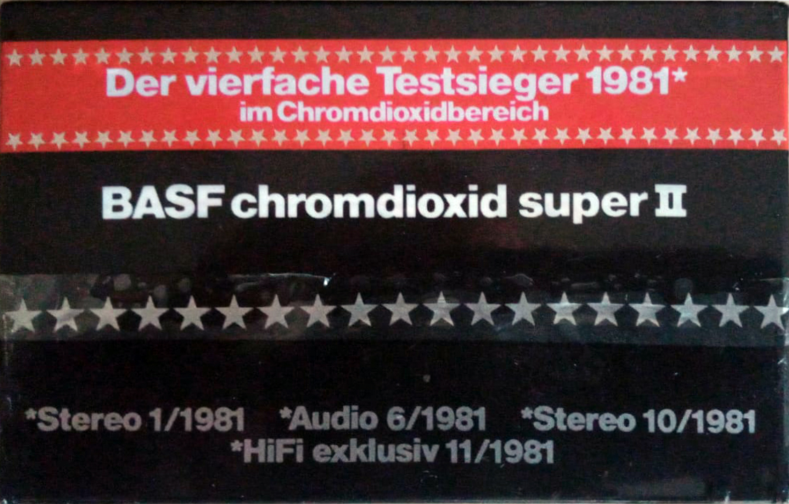 3 pack BASF Chromdioxid Super II 90 Type II Chrome 1981 Germany