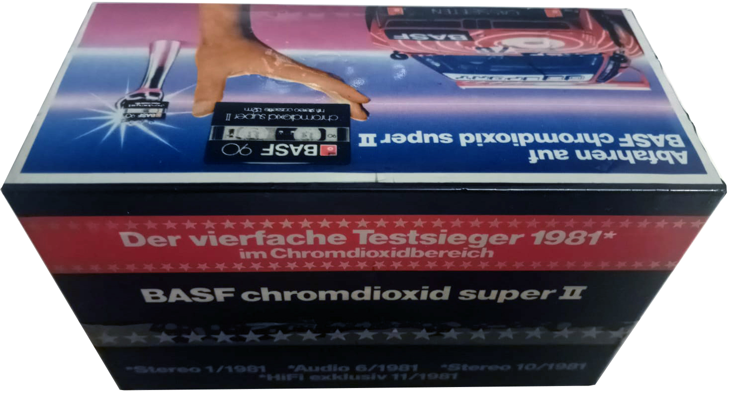 3 pack BASF Chromdioxid Super II 90 Type II Chrome 1981 Germany