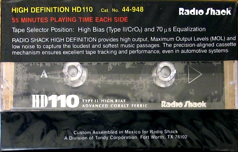 3 pack Radio Shack HD 110 Type II Chrome 1995 USA