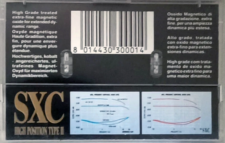 Compact Cassette SXC 60 Type II Chrome Europe