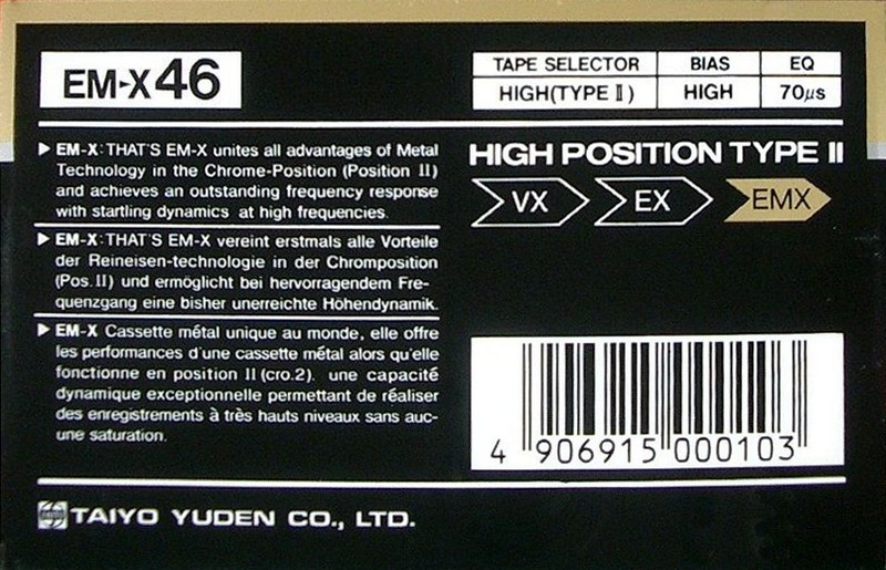 Compact Cassette: Taiyo Yuden Thats - EM-X 46