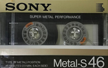 Compact Cassette Sony Metal-S 46 Type IV Metal 1985 Japan