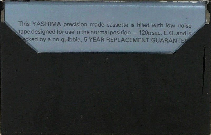 Compact Cassette Yashima UFO+ 90 Type I Normal 1980 UK