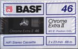 Compact Cassette BASF Chrome Extra II 46 Type II Chrome 1987 Europe