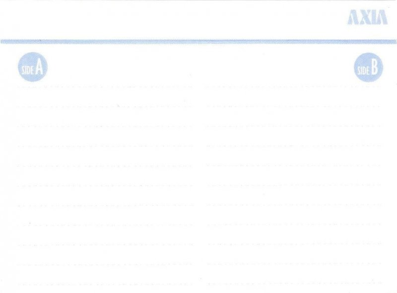 Compact Cassette AXIA AX1 60 Type I Normal 2000 Japan