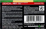 Compact Cassette Denon HD7 90 "HD7-90GED" Type II Chrome 1994 North America